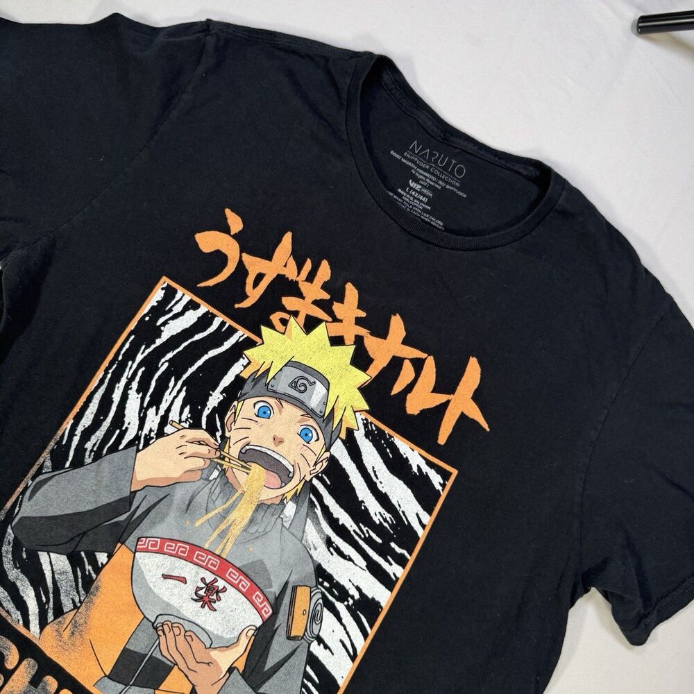 2002 Y2K Graphic T-Shirt Naruto Shippuden Anime Ichiraku Ramen Shop - Large